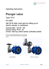 Operating instructions Plunger valve Type 7015