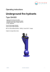 Operating instructions Underground fire hydrants Type 304/305